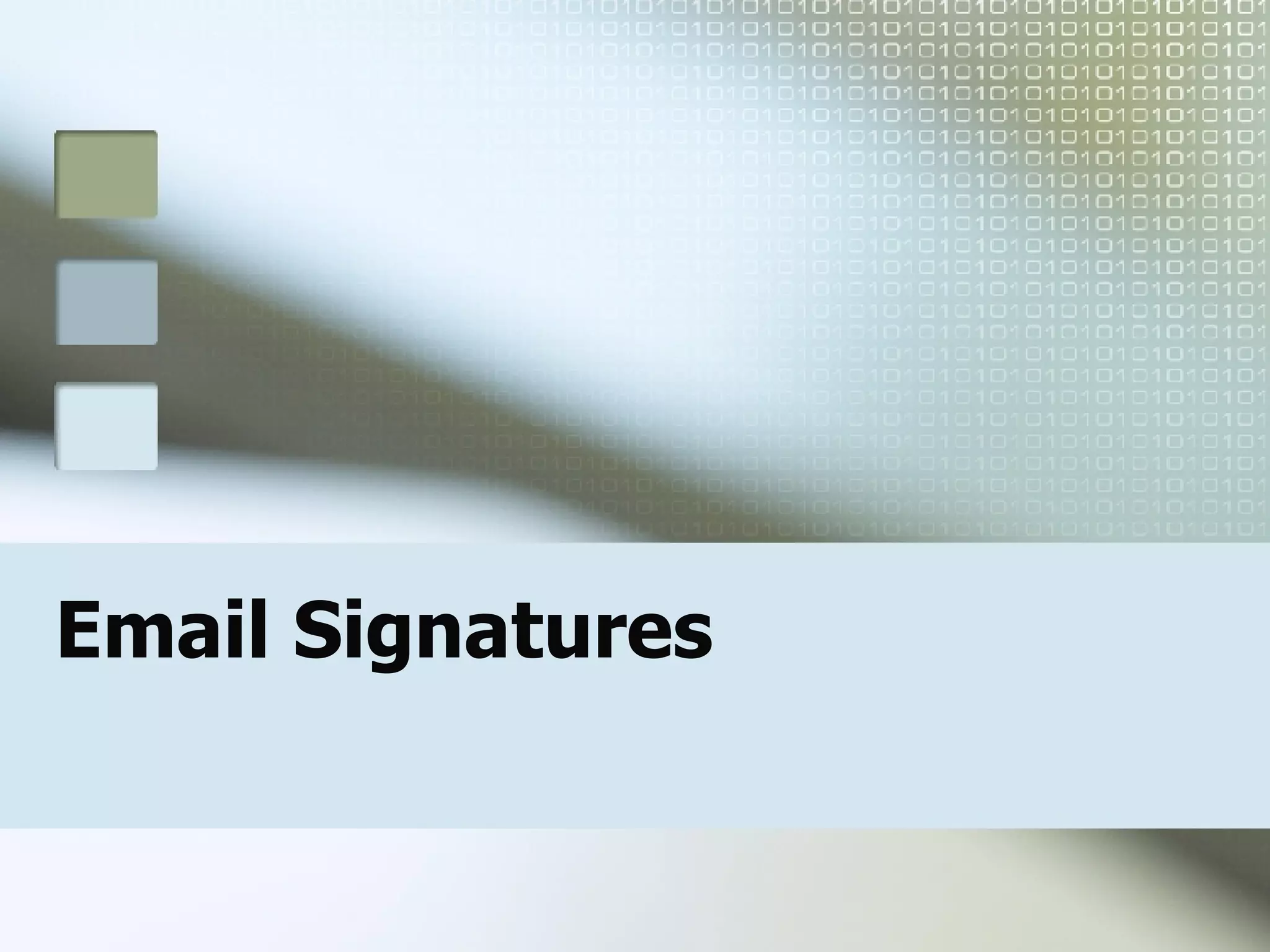 Email Signatures 