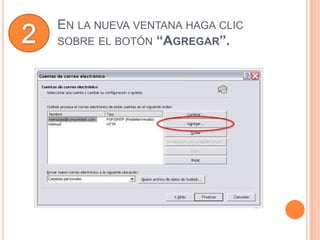 EN LA NUEVA VENTANA HAGA CLIC
SOBRE EL BOTÓN “AGREGAR”.
 