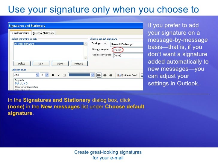 how to add signature in outlook 2007 automatically