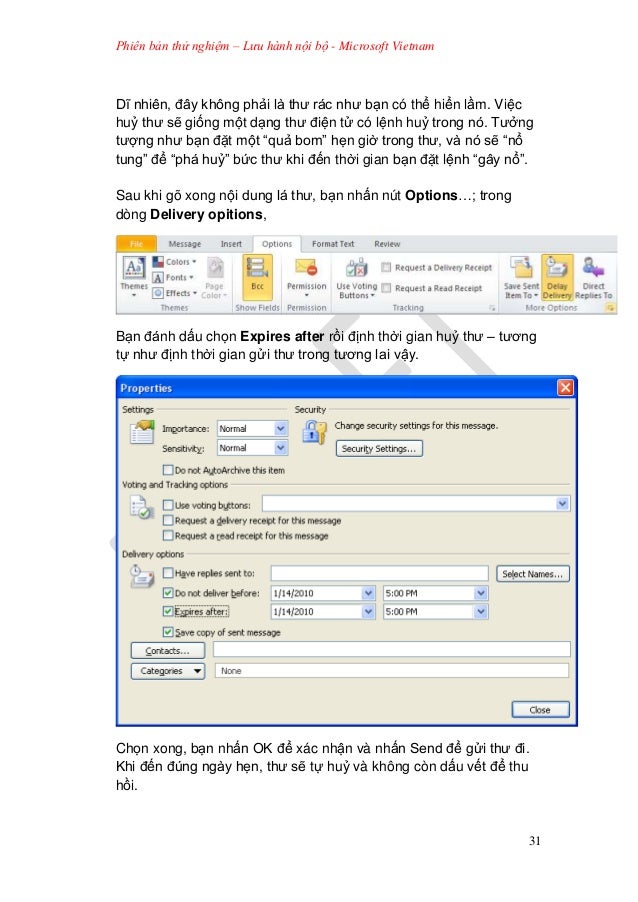 how to delay delivery in outlook 2010