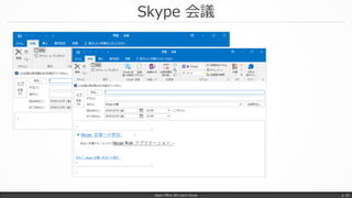 Skype 会議
Japan Office 365 Users Group p. 35
 