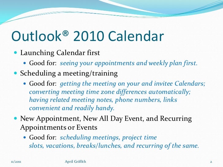 Outlook® Calendar Tips Hints For Admins