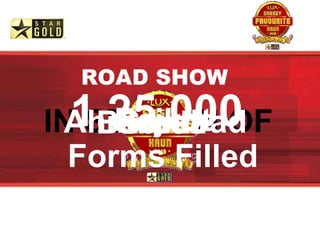 ROAD SHOW IN SEARCH OF 1,25,000  Forms Filled Rajkot Ahmedabad Surat Baroda 