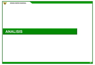 DEWAN ENERGI NASIONAL
25
ANALISIS
 