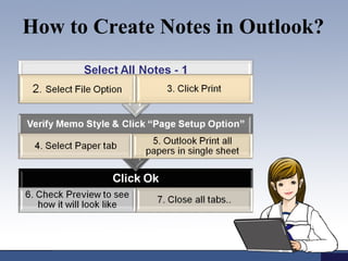 How to Create Notes in Outlook? 
 