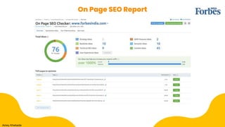 On Page SEO Report
Amey Khebade
 
