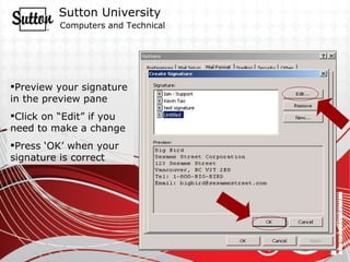 Sig Outlook Sign In Outlook signature | PPT