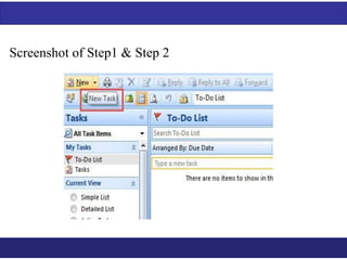 Screenshot of Step1 & Step 2 
 