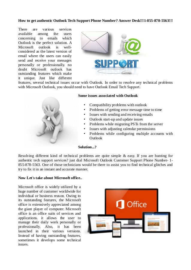 Outlook Tech Support Phone Number Toll Free 1 855 878 5563