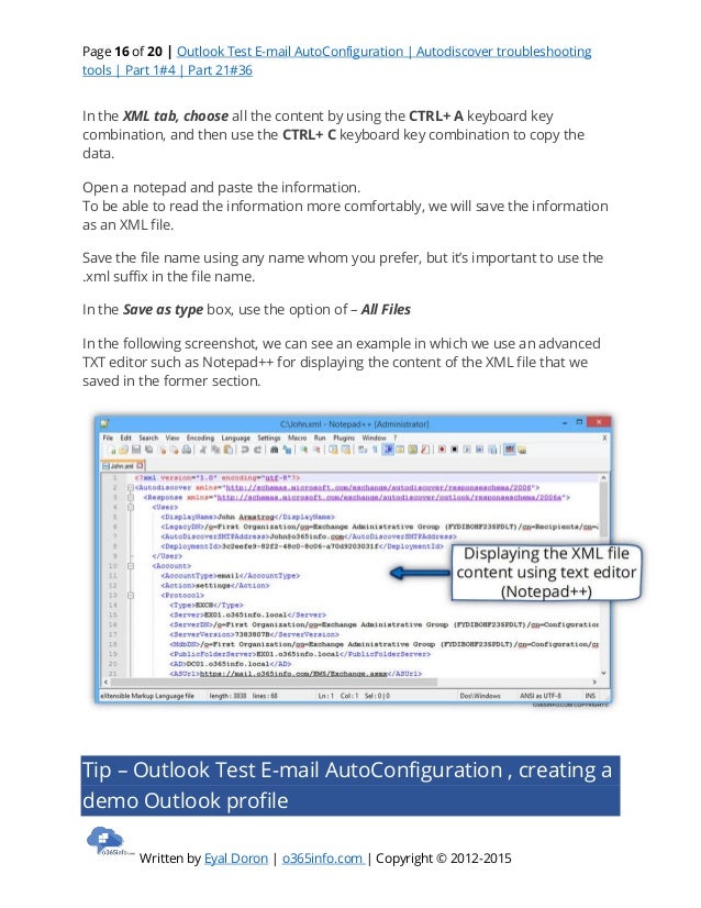 autodiscover test tool auto test configuration mail autodiscover e Outlook autodiscover test tool auto test configuration mail autodiscover e Outlook