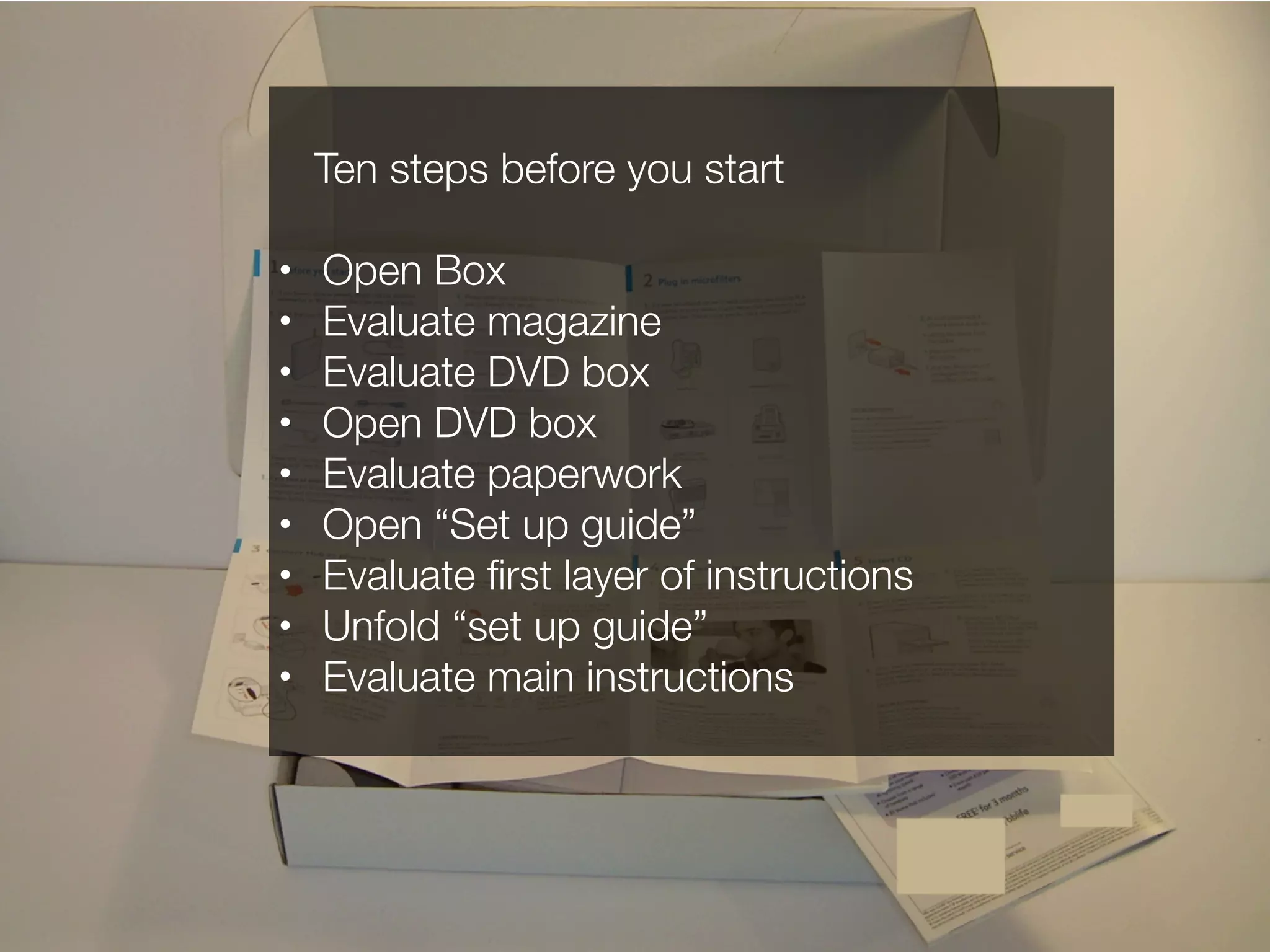 Out Of Box Experience Design