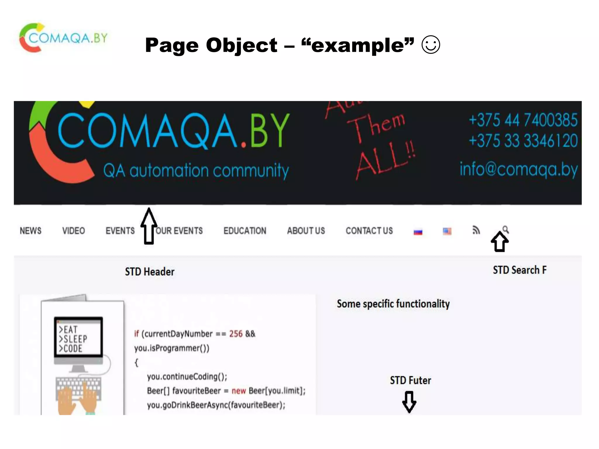 Page Object – “example” ☺ 