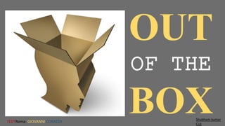 OUT
OF THE
BOXTED Roma- GIOVANNI CORAZZAX Shubham kumar
CUJ
 