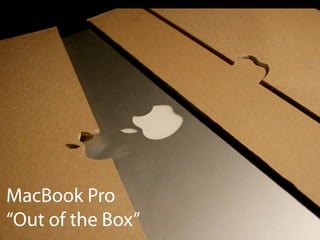 Open Box Basics



MacBook Pro
“Out of the Box”
 