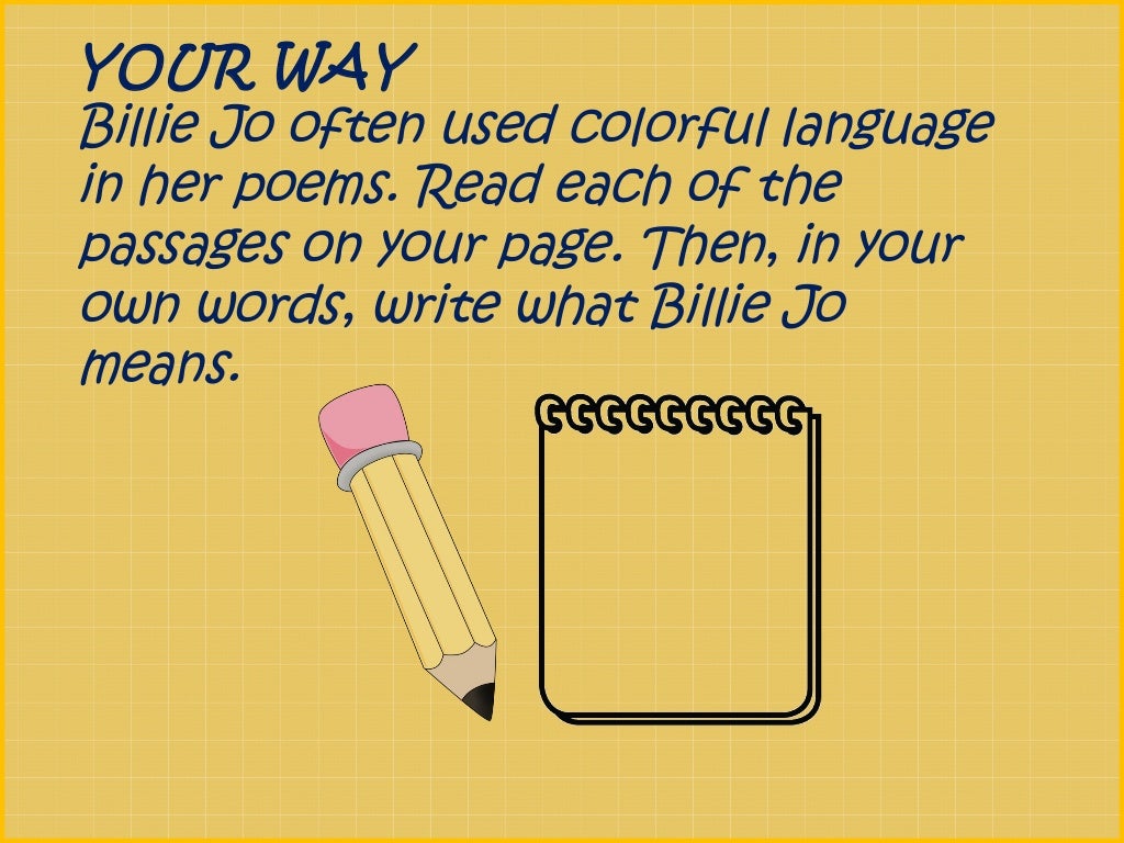 Out of the Dust figurative language