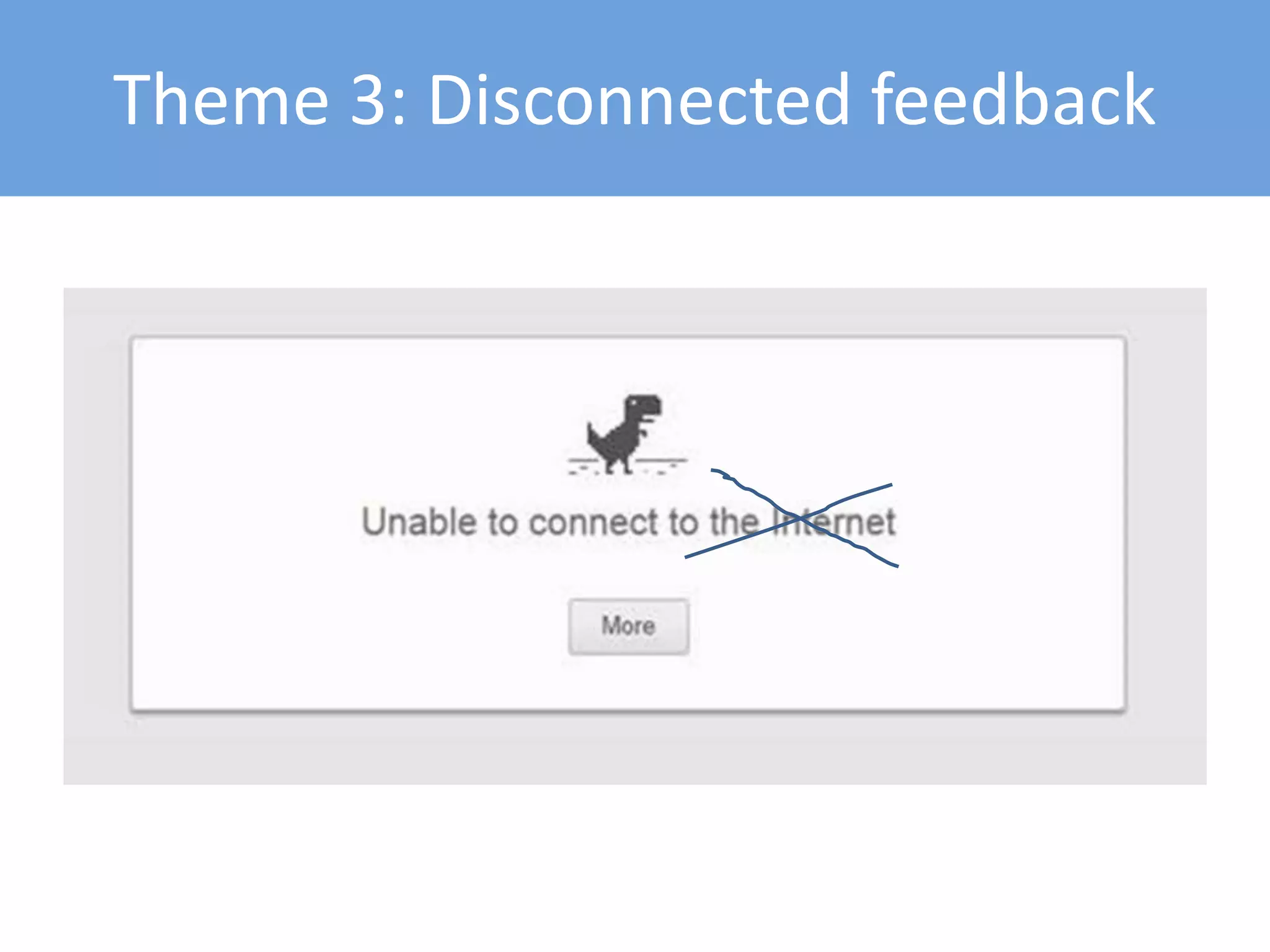 Theme 3: Disconnected feedback
 