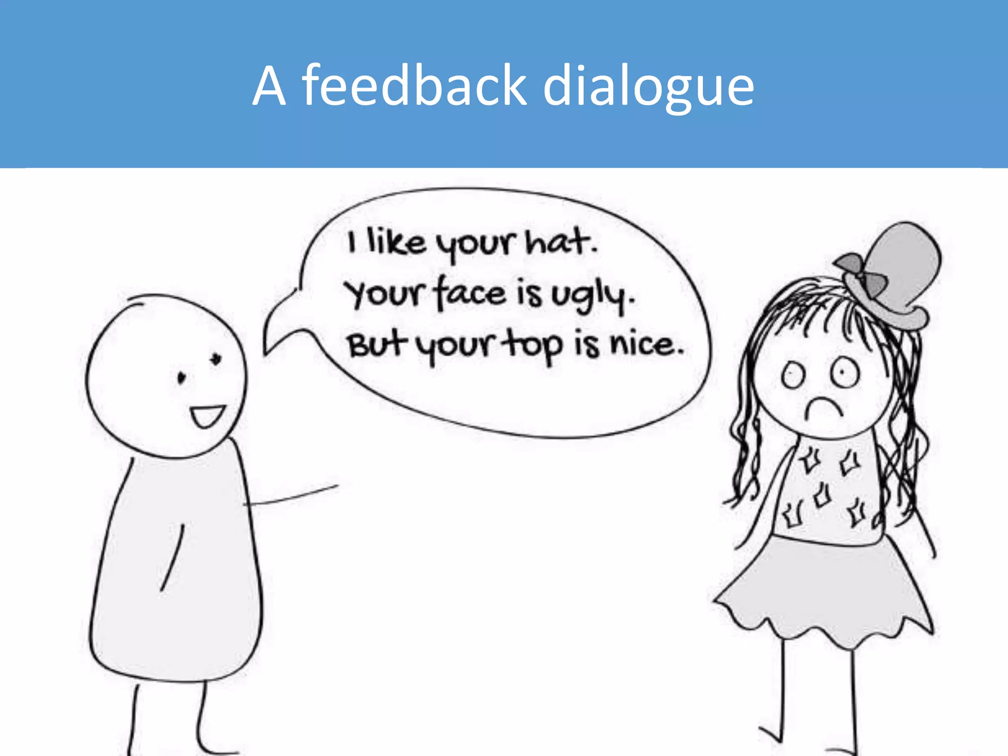 A feedback dialogue
 