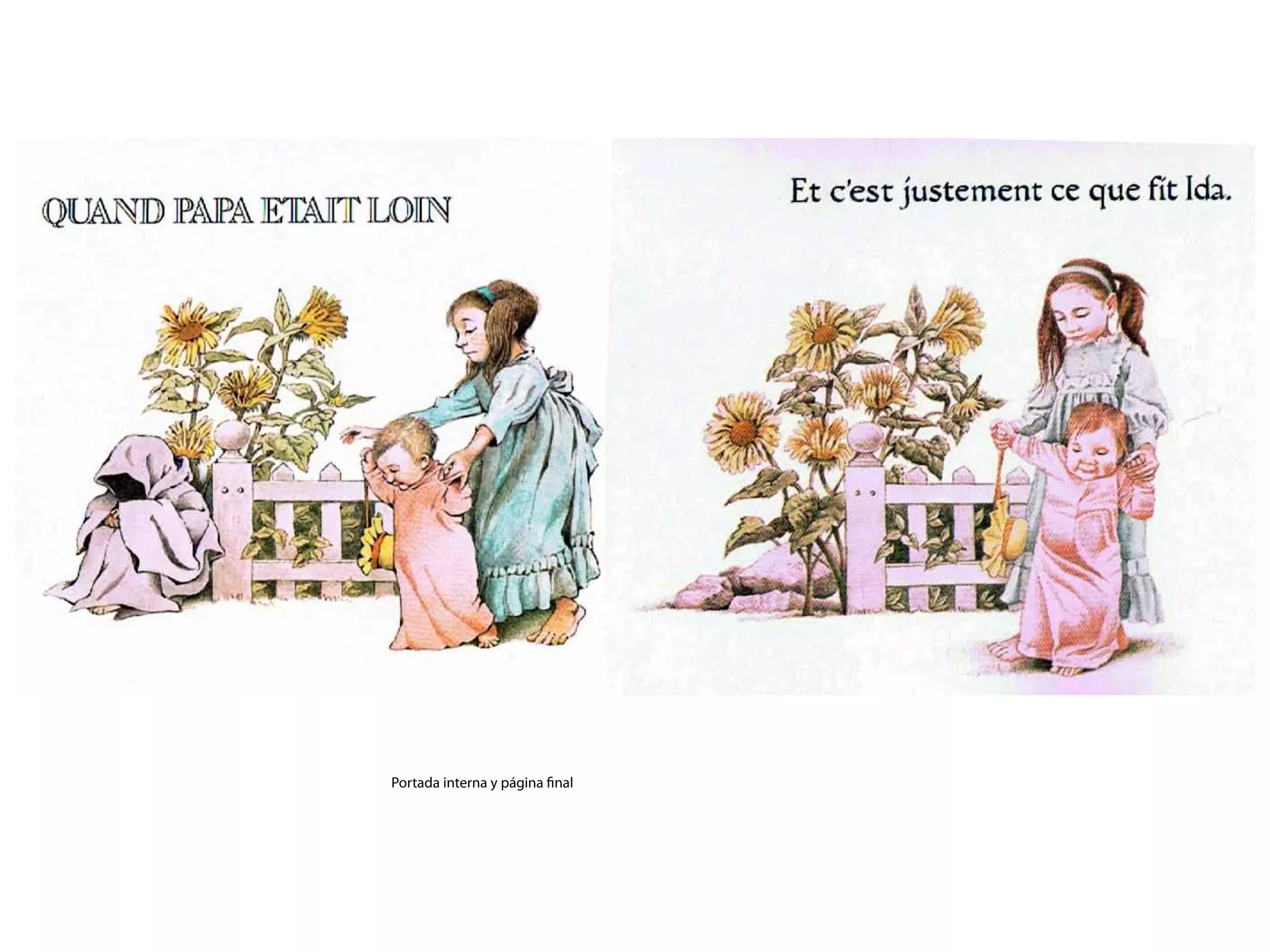 Portada interna y página final
 