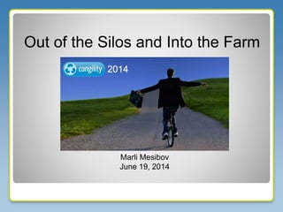 Marli Mesibov
June 19, 2014
Out of the Silos and Into the Farm
 