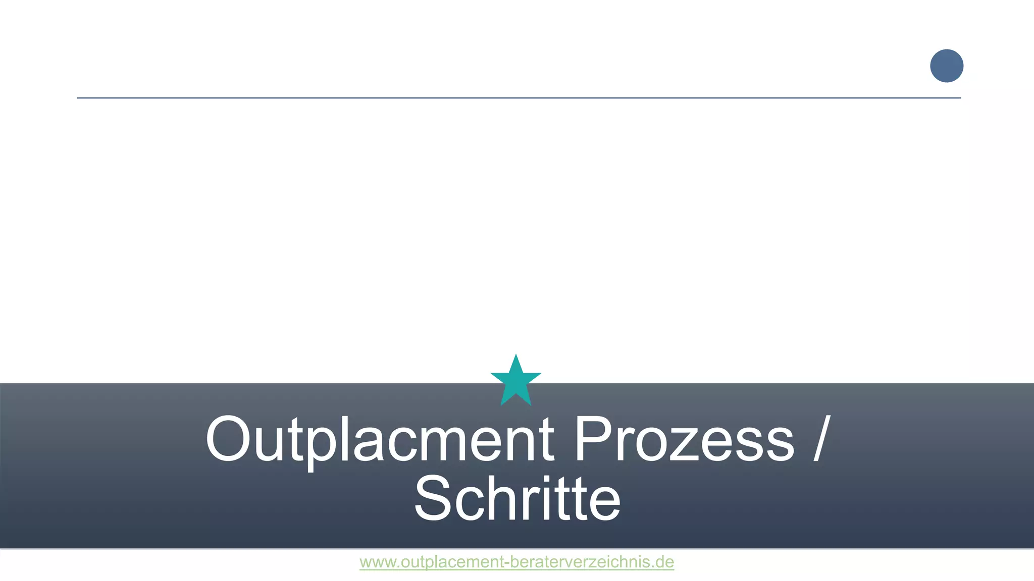 www.outplacement-beraterverzeichnis.de
Outplacment Prozess /
Schritte
 