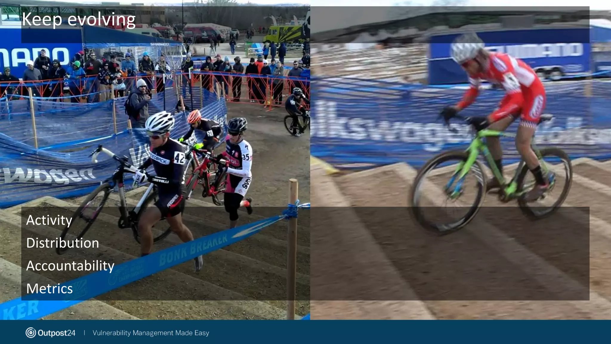 Keep evolving
Activity
Distribution
Accountability
Metrics
 