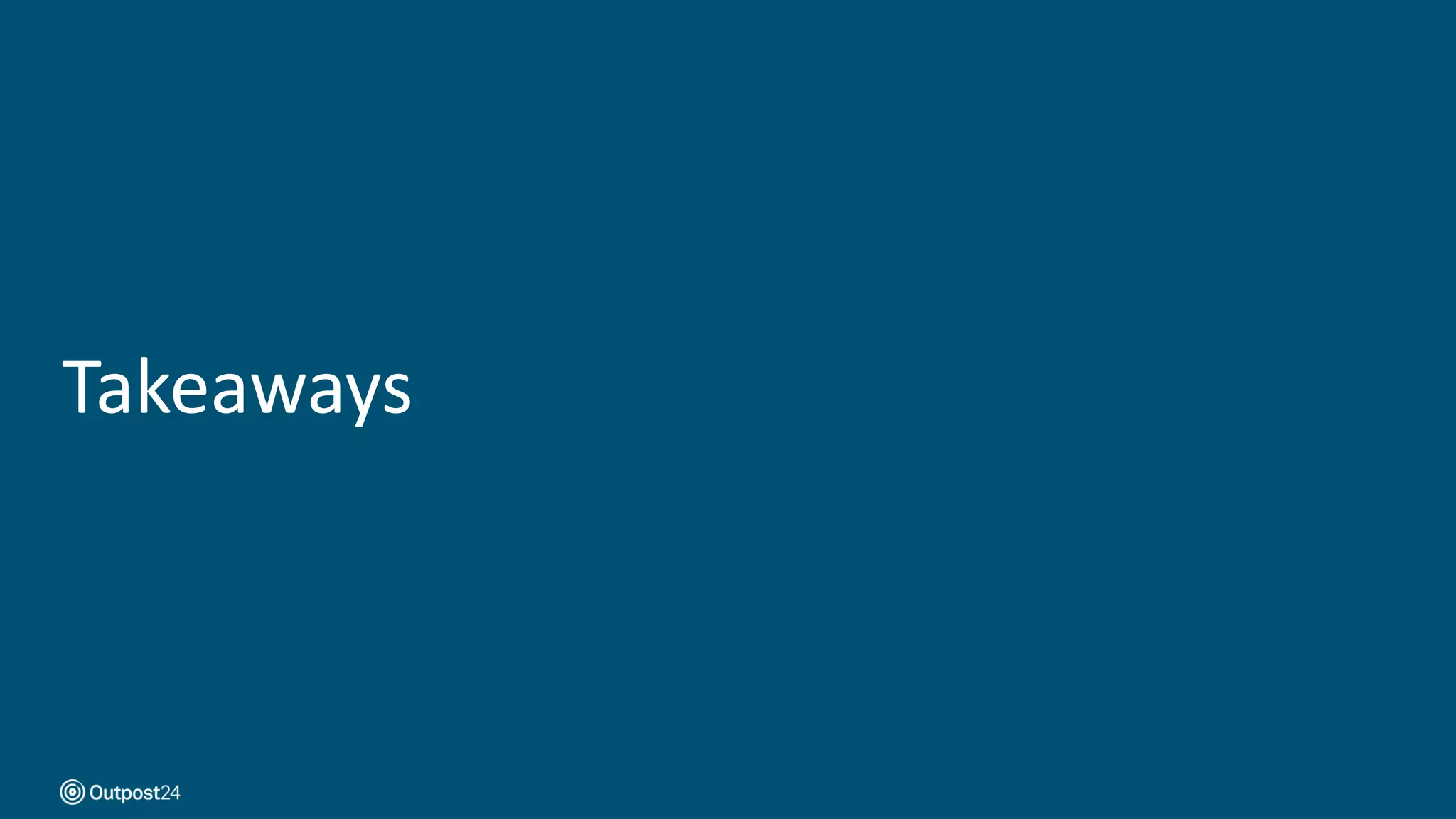Takeaways
 