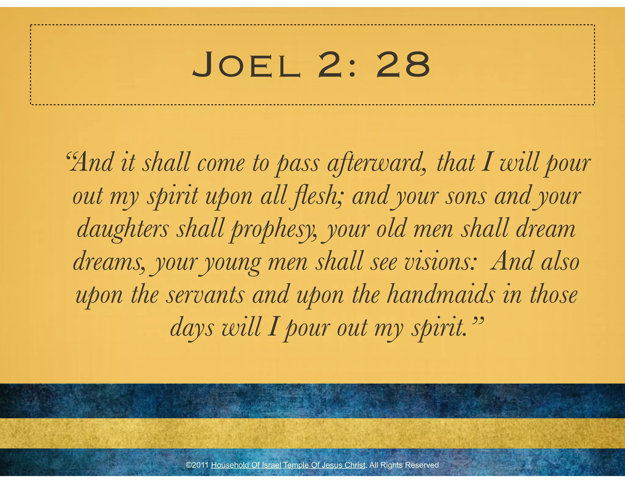 Outpouring of the Holy Spirit | PDF