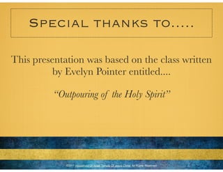 Outpouring of the Holy Spirit | PDF
