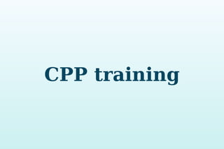 CPP training