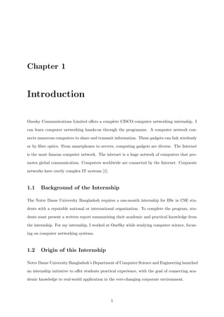Internship report on Networking Basics and Configuring Cisco Devices | PDF