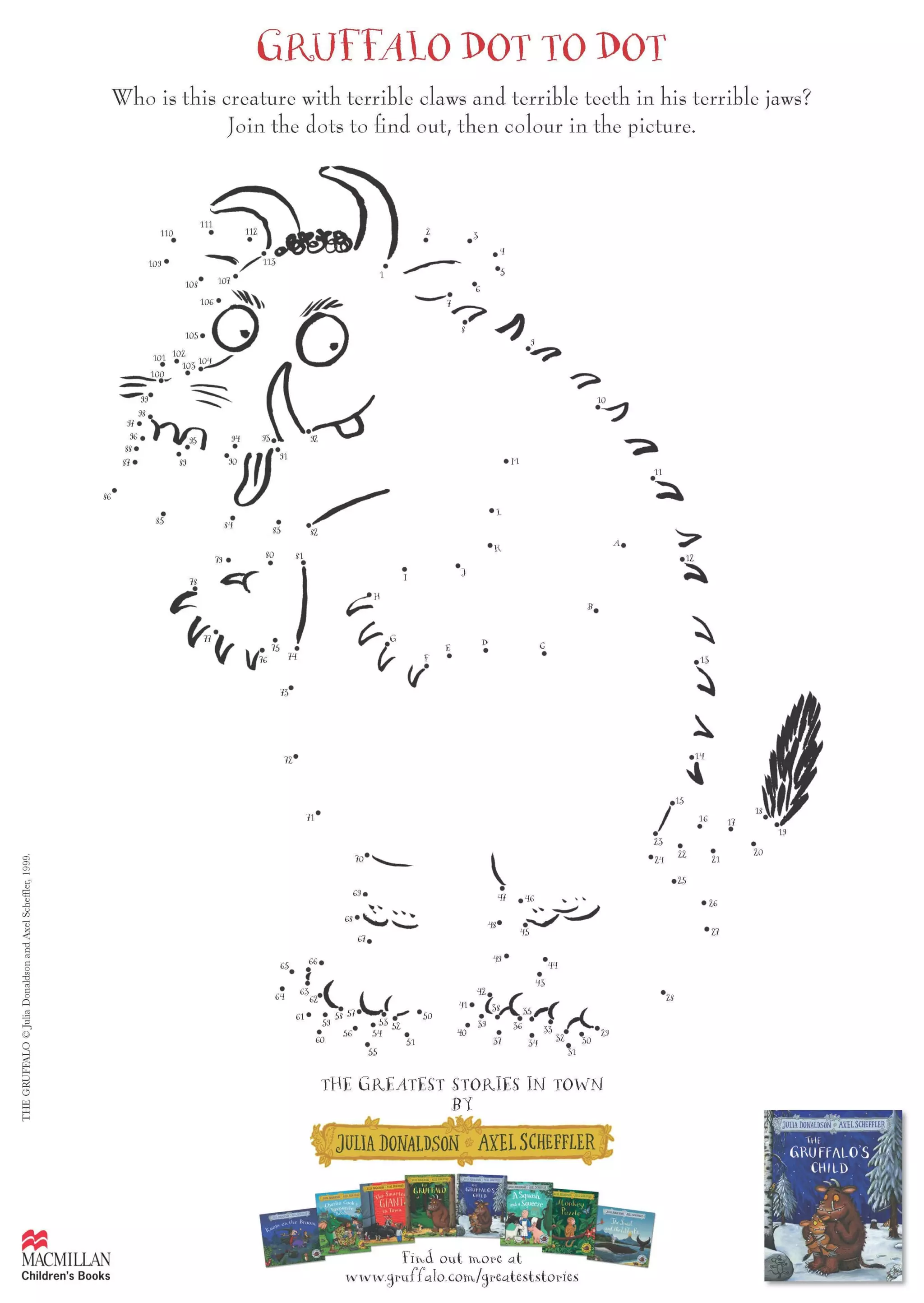THE GRUFFALO WORKSHEETS PDF