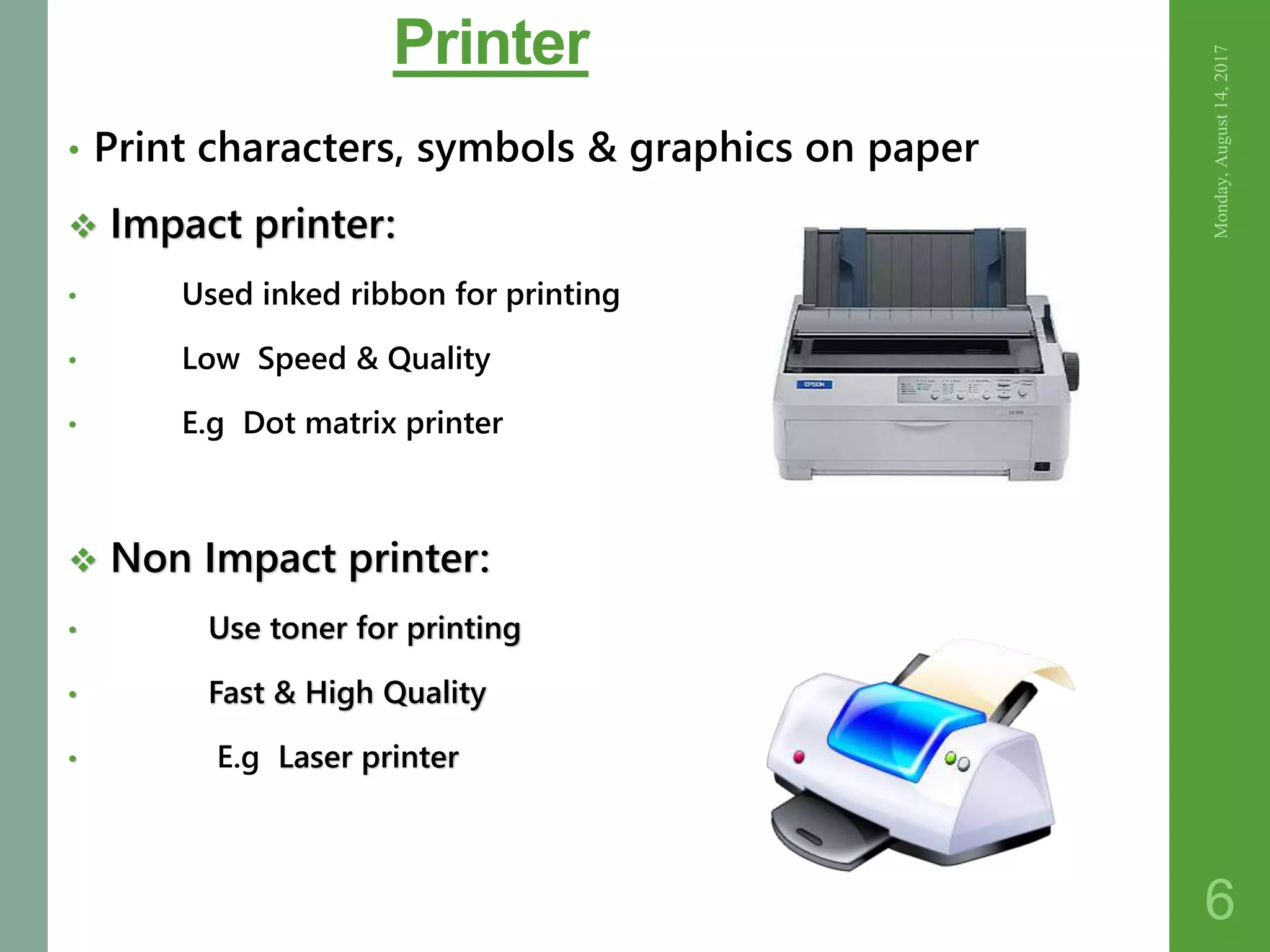 Output devices ppt