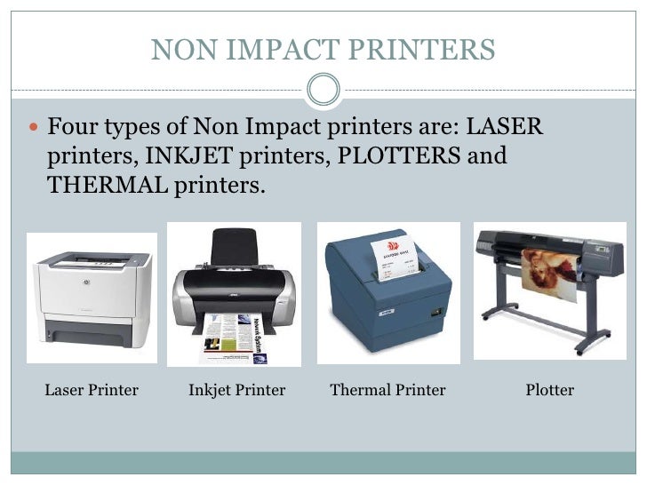what is the meaning of non impact printer
