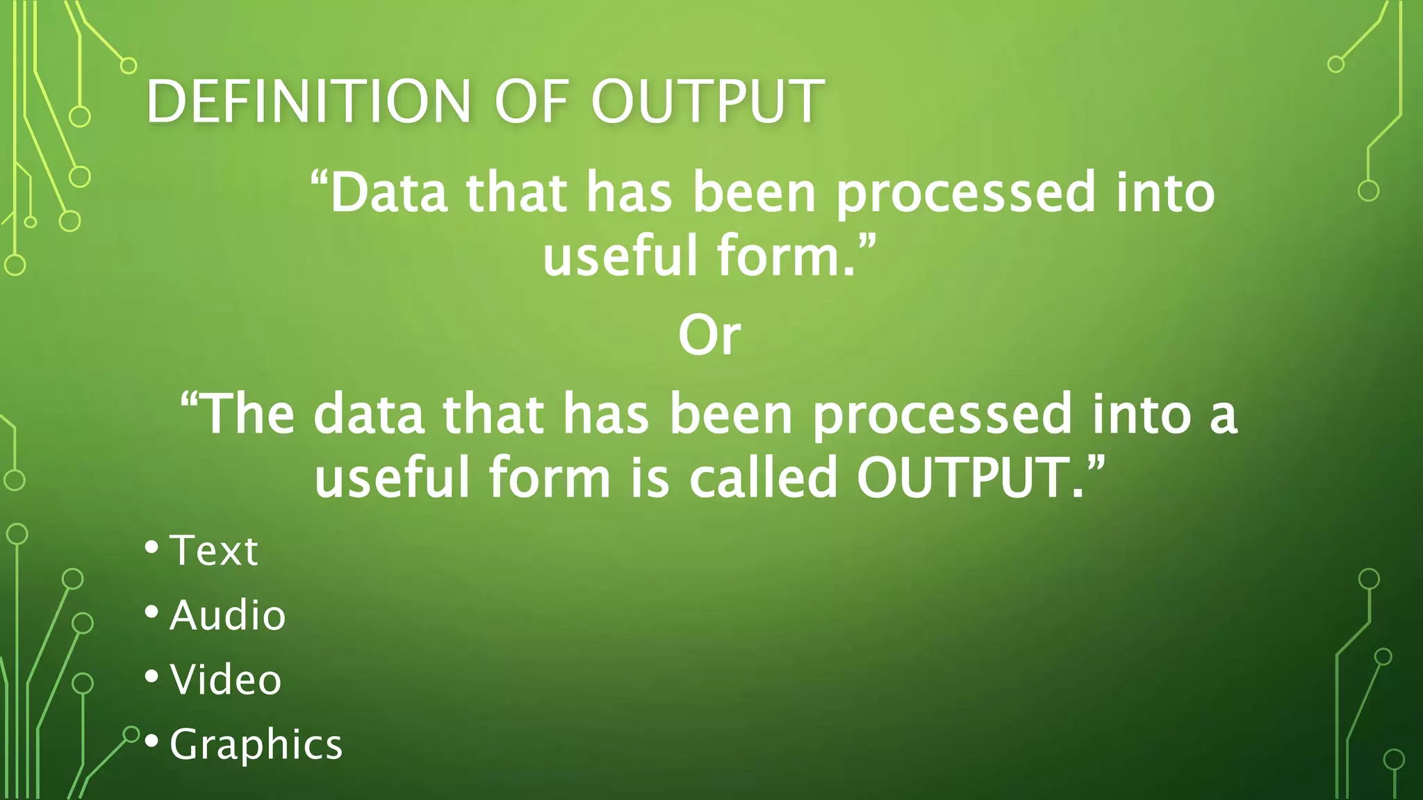 Output devices | PPTX