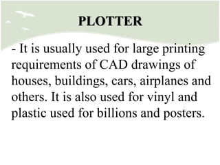 Output devices | PPTX | Computer Peripherals | Computing