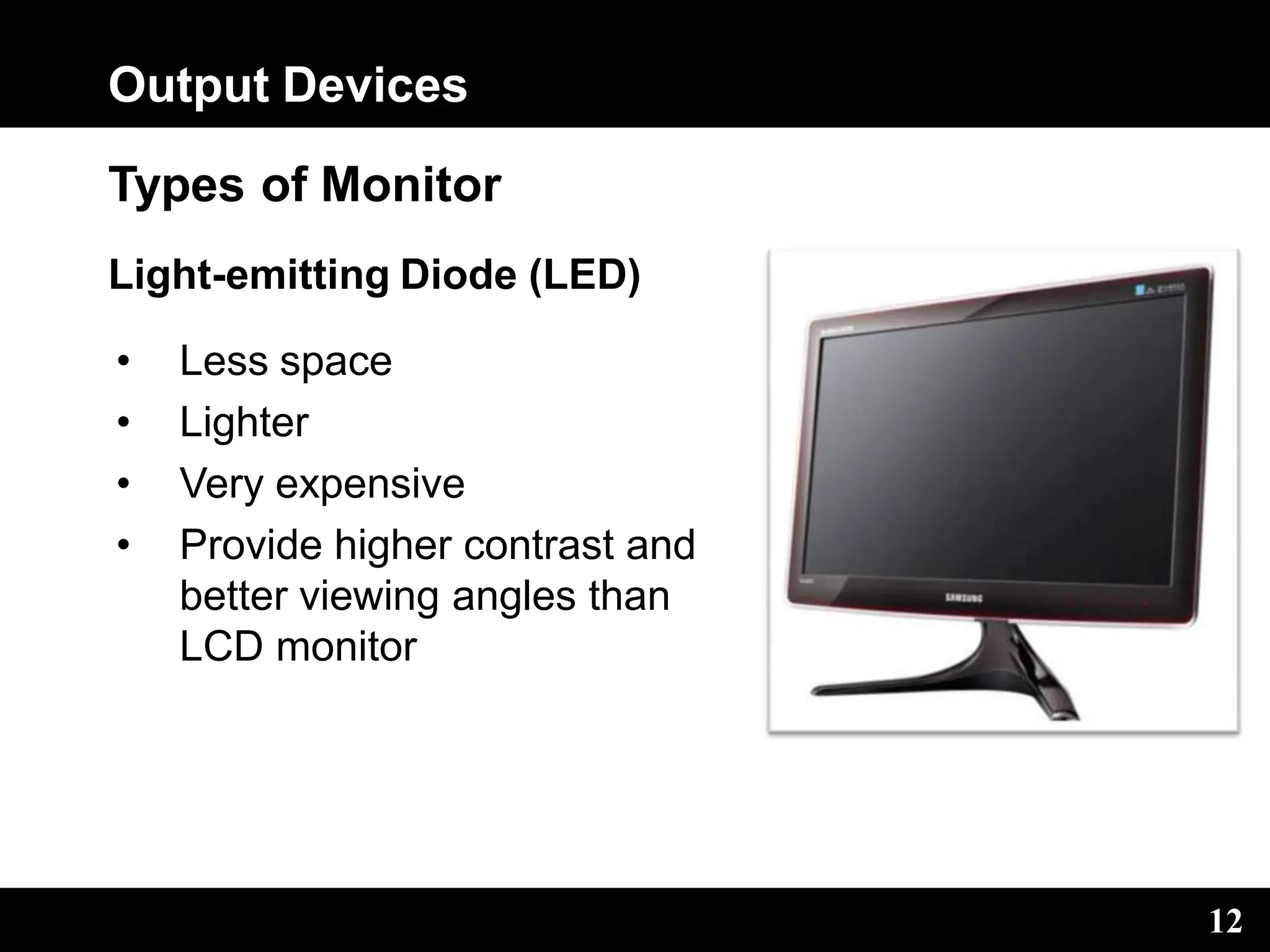 Computer System Output Devices Peripherals | PPT