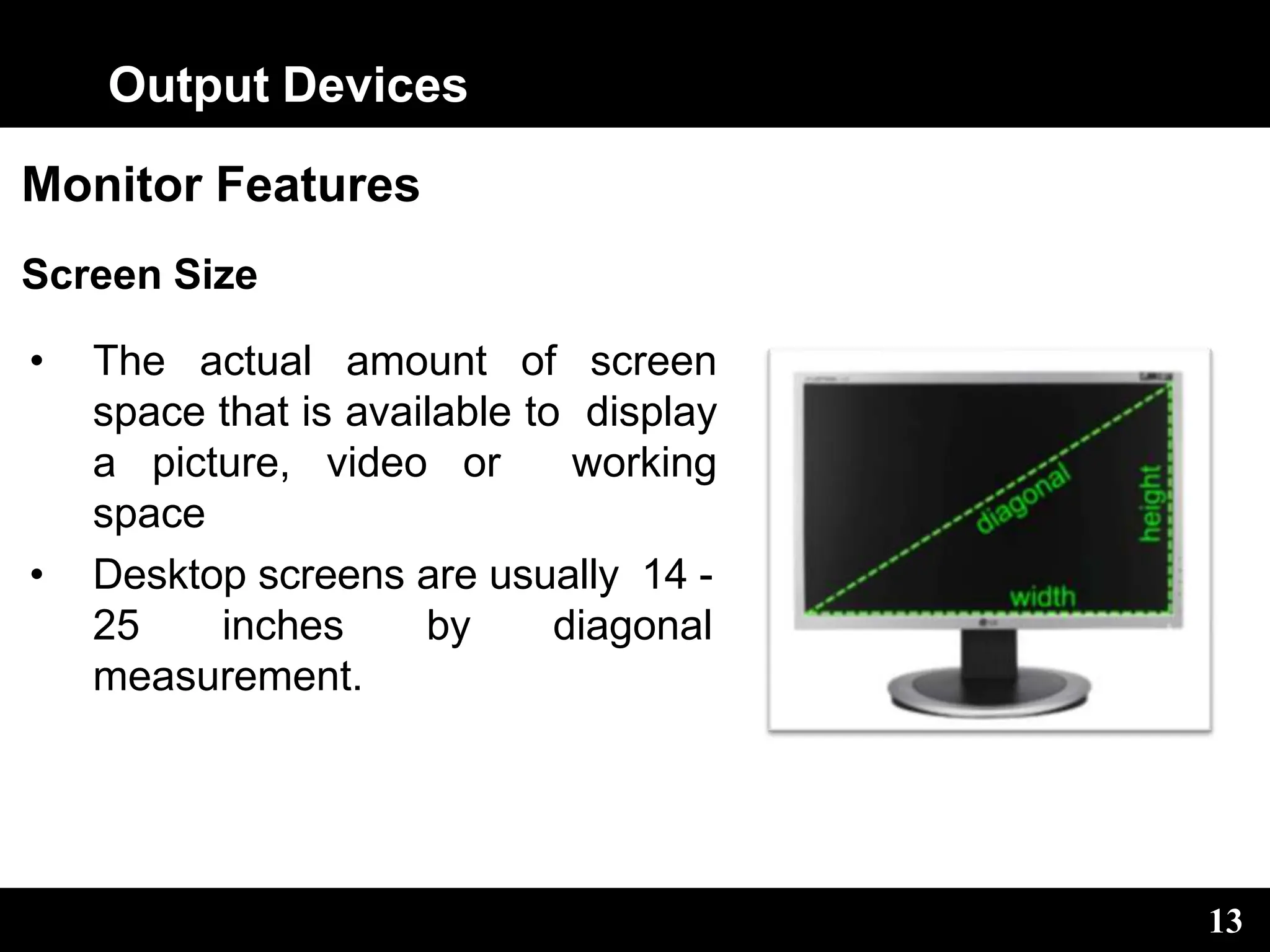 Computer System Output Devices Peripherals | PPT