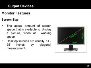 Computer System Output Devices Peripherals | PPTX