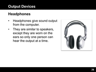 Computer System Output Devices Peripherals | PPTX