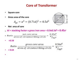 Output Equations Of Transformer And Design | PDF