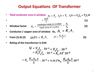 Output Equations Of Transformer And Design | PDF | Physics | Science