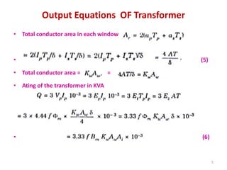 Output Equations Of Transformer And Design | PDF | Physics | Science
