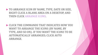 OUTPUT IN CSS POWERPOINT organizing desktop icon | PPTX