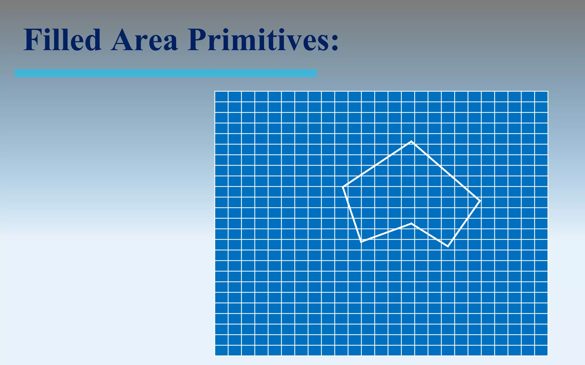 Filled Area Primitives:
 