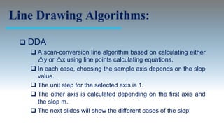 Output primitives computer graphics c version | PPT