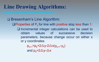 Output primitives computer graphics c version | PPT