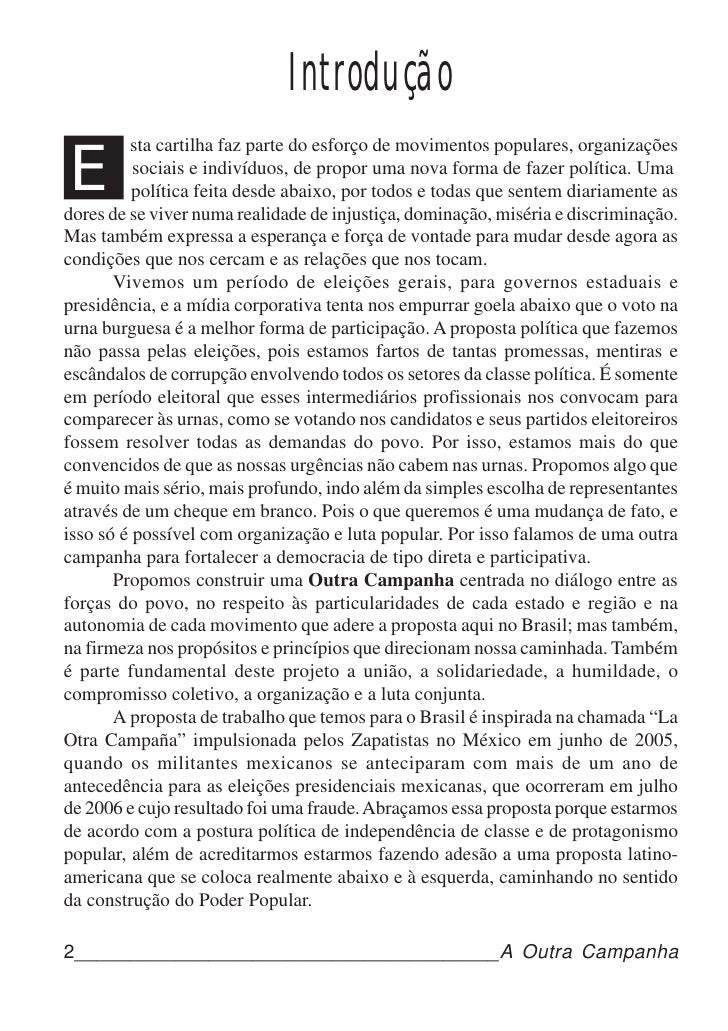 Outra campanha texto corrido