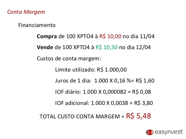 financiamento de conta de margem