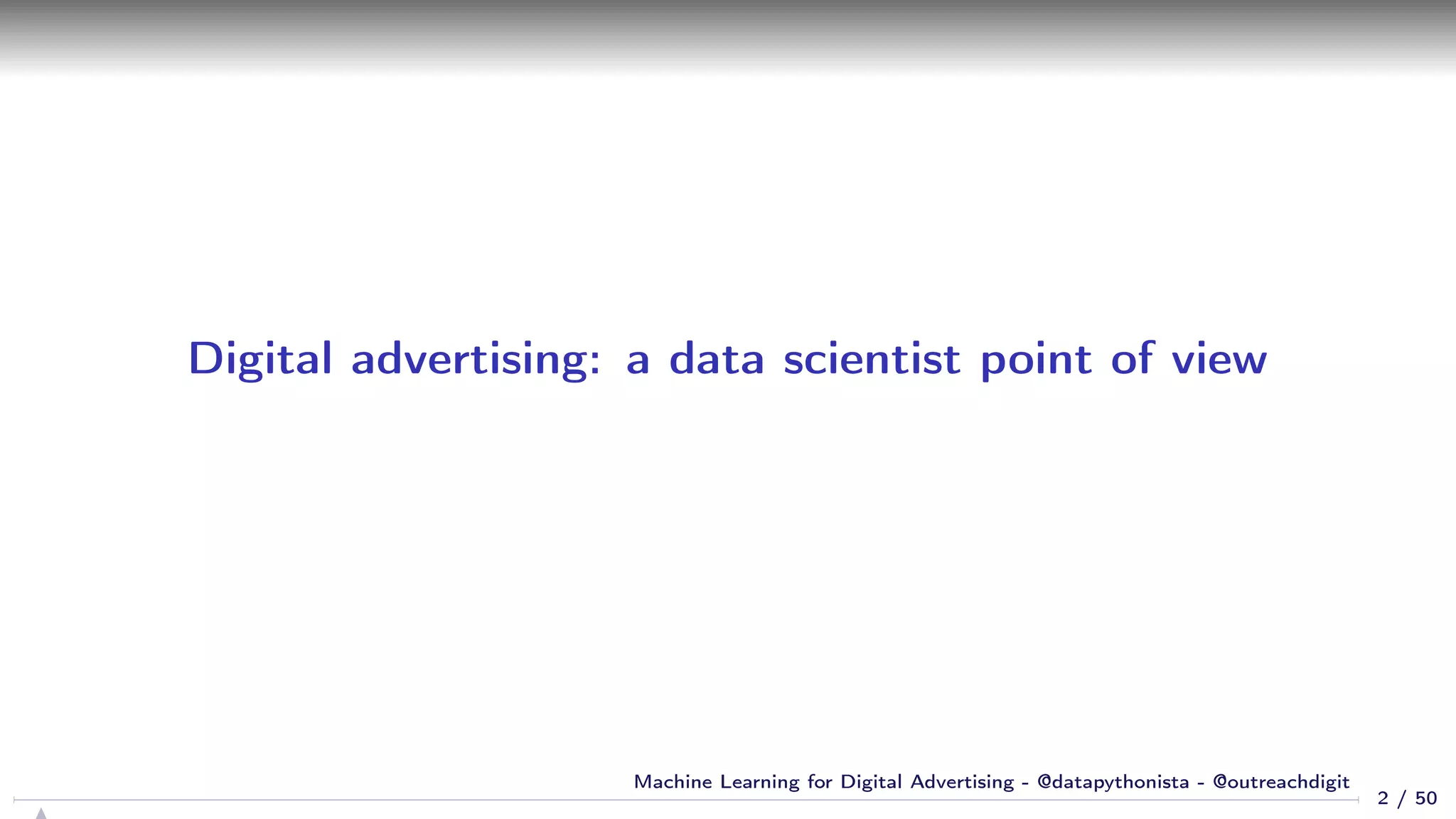 Machine Learning for Digital Advertising | PDF