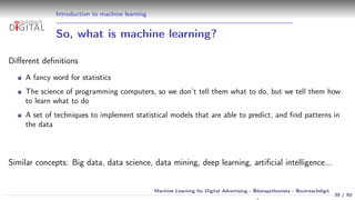 Machine Learning for Digital Advertising Slide 39